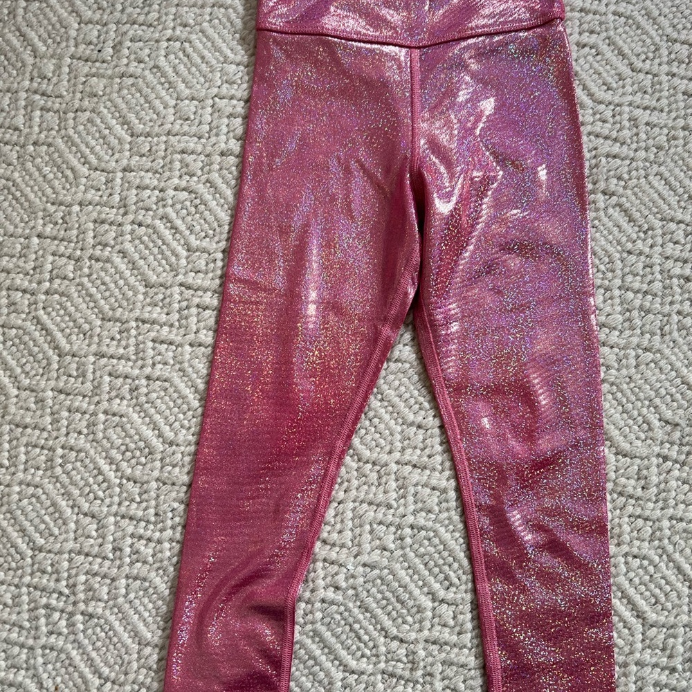 Lola + The Boys Pink Shimmer Leggings